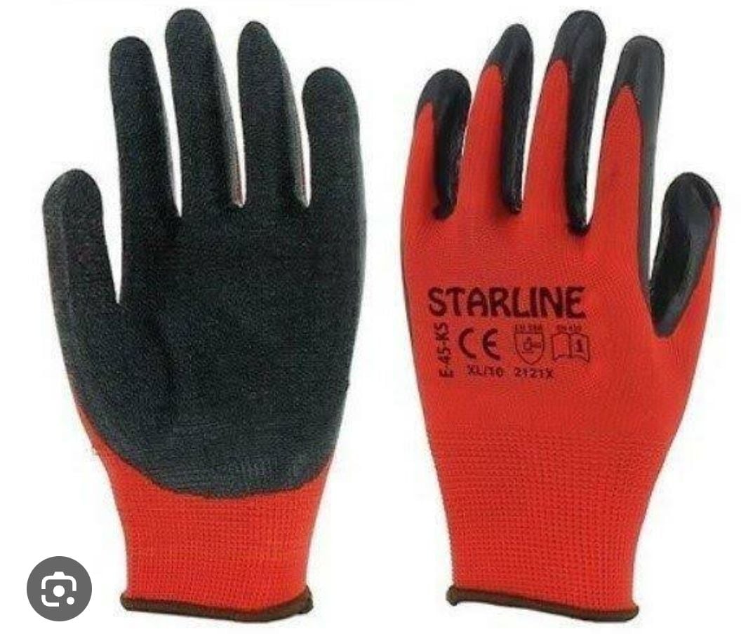 STARLİNE E-45KS 1/2 Lateks Kaplı Polyester Astarlı İş Eldiveni