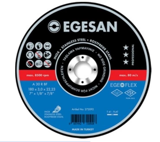 EGESAN 180*3*22 İNOX KESME TAŞI