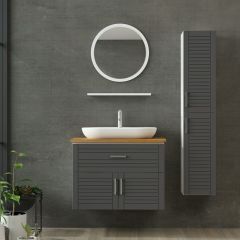 Minar Banyo Dolabı 85Cm As2K1Ç+1Ya1R+Tzg+Boy Beyaz