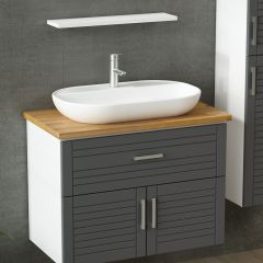 Minar Banyo Dolabı 85Cm As2K1Ç+1Ya1R+Tzg+Boy Beyaz