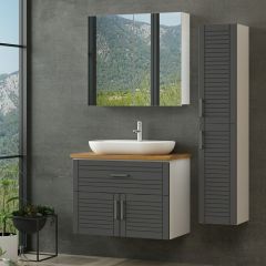 Minar Banyo Dolabı 85Cm As2K1Ç+2K2A+Tzg+Boy Beyaz