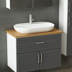 Minar Banyo Dolabı 85Cm As2K1Ç+2K2A+Tzg+Boy Beyaz