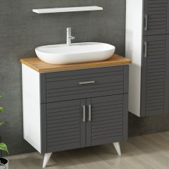 Minar Banyo Dolabı 85Cm Ay2K1Ç+1Ya1R+Tzg+Boy Beyaz