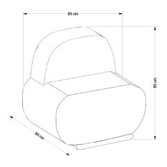 İola Kolsuz  Berjer 1+1 (Kiremit+Beyaz)