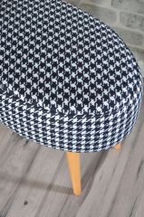 Rossi Oval Puf Kazayağı Desenli