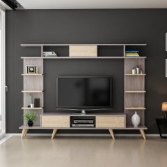 Minar Pan Tv Ünitesi Tv Sehpası Kepi Berlin/Safir