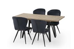 Harvey Artisan Yemek Masası Takımı + 4 Biga Sandalye Antrasit