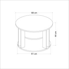 Minar Rilla Modern Orta Sehpa Çırağan/Antrasit