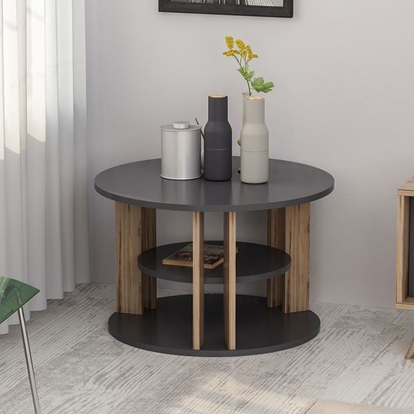 Minar Rilla Modern Orta Sehpa Çırağan/Antrasit
