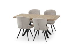 Hugo Artisan Yemek Masası Takımı + 4 Biga Sandalye Bej
