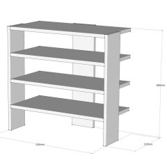 Minar Mix 4 Raflı Ayakkabılık 60 Cm İstanbul