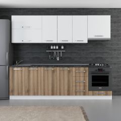Minar 260 Cm Mutfak Dolabı Beyaz Dore 260-D5