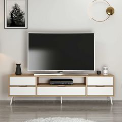 Elina Ayaklı Tv Ünitesi - Dore/Beyaz