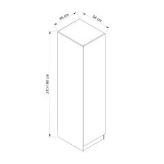Vive Panna Mutfak 220Cm Aspratör + Ankastre - Antrasit/Safir