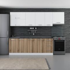 Minar 280 Cm Mutfak Dolabı Beyaz Dore 280-D7