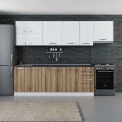Minar 290 Cm Mutfak Dolabı Beyaz Dore 290-D7