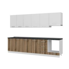 Minar 300 Cm Mutfak Dolabı Beyaz Dore 300-D6