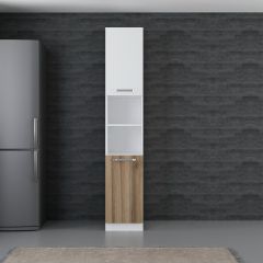 Minar 40 Cm Mutfak Boy Dolabı - Beyaz/Dore D40-D2