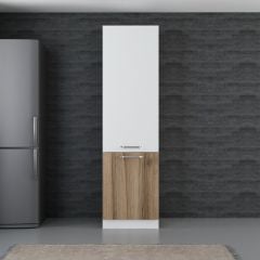 Minar 60 Cm Mutfak Boy Dolabı - Beyaz/Dore D60-D1