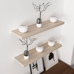 Minar Gizli Tutuculu 2'li Duvar Rafı 80 cm - Sonomo