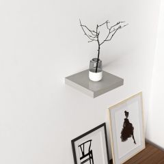 Minar Gizli Tutuculu Duvar Rafı 23 cm - P.Gri