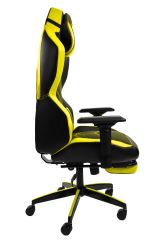 XPrime Tyler Oyuncu Koltuğu Hybrid Kumaş 4D Kolçak Ayak Uzatmalı Sarı