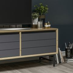 Minar Lery Tv Ünitesi Soft - Artisan/Mat Siyah/Antrasit