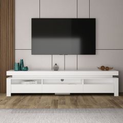 Lenora RGB Led Işıklı Tv Ünitesi - Beyaz
