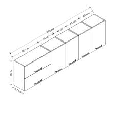 İola 275 Cm Mutfak Dolabı Beyaz 275-B2-Üst Modül