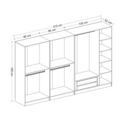 Ceramical Eko Raflı Masa - Barok Ceviz