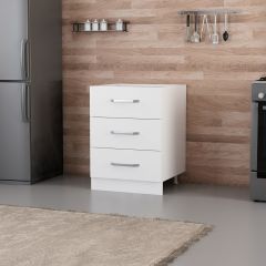 Minar Mutfak Alt Modül 3Ç Nray 60Cm Dolap Beyaz - B1