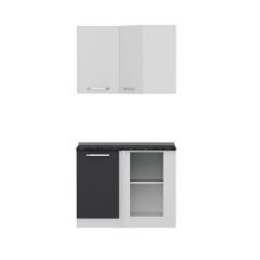 Minar 105Cm Köşe Mutfak Dolabı - Beyaz/Antrasit K105-A1
