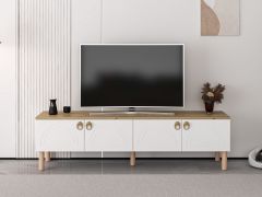 Lotus Bohem Tarz Tv Ünitesi - Beyaz/Artisan