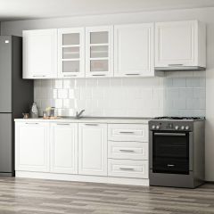 Mi̇nar 270 Cm Mebran C Mutfak Dolabi Beyaz 270-mcb2