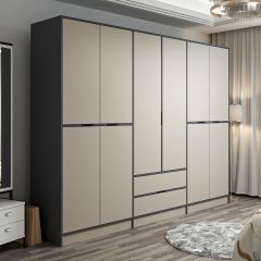 Elina 6 Kapaklı Dolap - Antrasit/Kumtaşı