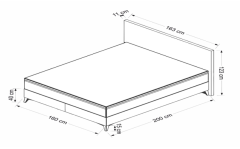 Bade Baza Başlık Yatak Seti 160x200