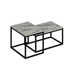 Minar Leka Metal Ayaklı Modern Orta Sehpa - Fresya