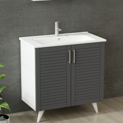Minar Banyo Dolabı 85Cm Ay2K+1Ya1R+Etj Beyaz