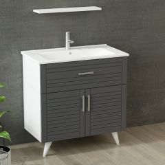 Minar Banyo Dolabı 85Cm Ay2K1Ç+1Ea1R+Etj Beyaz