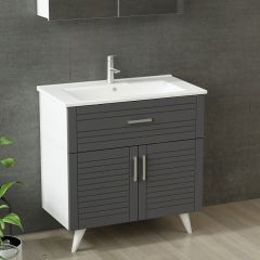 Minar Banyo Dolabı 85Cm Ay2K1Ç+2K2A+Etj Beyaz