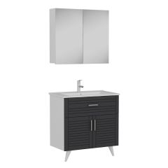 Minar Banyo Dolabı 85Cm Ay2K1Ç+2K2A+Etj Beyaz