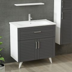 Minar Banyo Dolabı 85Cm Ay2K1Ç+1Ea1R+Etj+Boy Beyaz