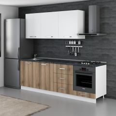 Minar 240 Cm Mutfak Dolabı Beyaz Dore 240-D7