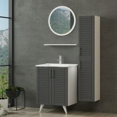 Minar Banyo Dolabı 65Cm Ay2K+1Ya1R+Etj+Boy Beyaz
