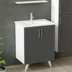 Minar Banyo Dolabı 65Cm Ay2K+1Ya1R+Etj+Boy Beyaz
