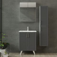 Minar Banyo Dolabı 65Cm Ay2K+2K2A+Etj+Boy Beyaz