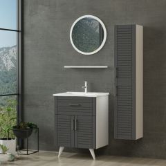 Minar Banyo Dolabı 65Cm Ay2K1Ç+1Ya1R+Etj+Boy Beyaz