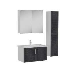 Minar Banyo Dolabı 85Cm As2K+2K2A+Etj+Boy Beyaz