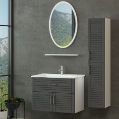 Minar Banyo Dolabı 85Cm As2K1Ç+1Ea1R+Etj+Boy Beyaz
