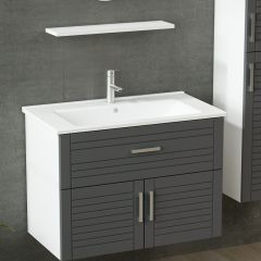 Minar Banyo Dolabı 85Cm As2K1Ç+1Ea1R+Etj+Boy Beyaz